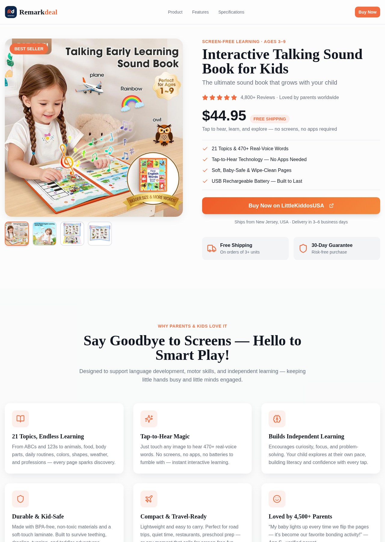 Screenshot of Remarkdeal website