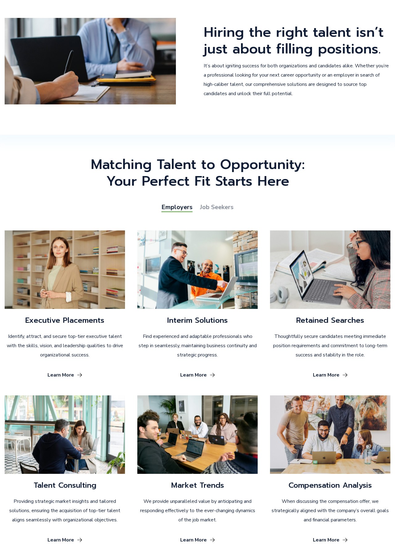 Screenshot of CB Partners website